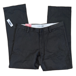 Old Navy Men’s 33x32 Black Straight Chino Pants Business Casual NWT